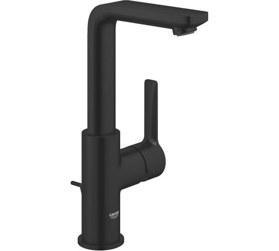 Смеситель для раковины Lineare Grohe (с донным клапаном, L-size, матовый черный), 232962431