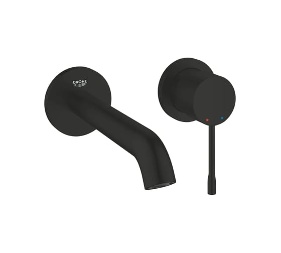 Внешняя часть смесителя для раковины Essence Grohe на 2 отверстия, M-Size, матовый черный 194082431