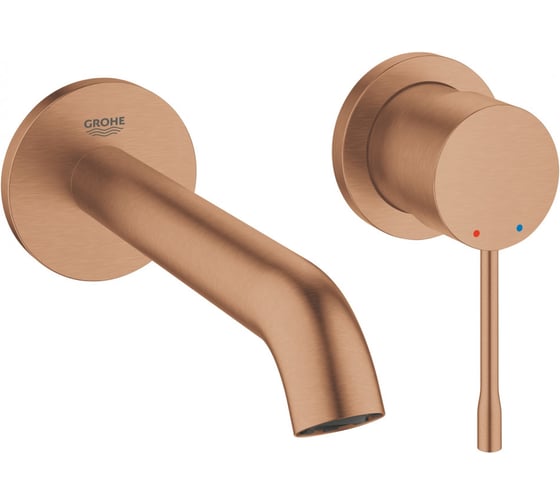 Внешняя часть смесителя для раковины Essence Grohe скрытого монтажа, на 2 отверстия, L-Size, теплый закат матовый 29193DE1