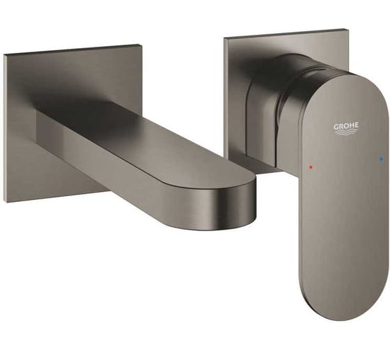 Внешняя часть смесителя для раковины Plus Grohe на 2 отверстия, M-Size, темный графит матовый 29303AL4