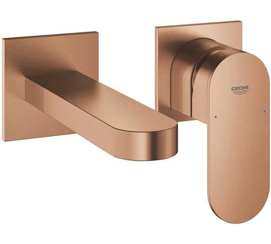 Внешняя часть смесителя для раковины Plus Grohe на 2 отверстия, M-Size, теплый закат матовый 29303DL4
