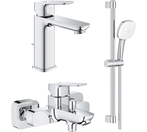 Готовый комплект для ванной комнаты GROHE Cubeo, хром () 129361