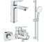 Готовый комплект для ванной комнаты GROHE Cubeo, хром () 129361 1