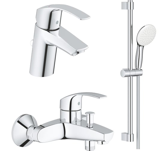 Готовый комплект для ванной комнаты GROHE Eurosmart, хром () 129153
