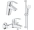 Готовый комплект для ванной комнаты GROHE Eurosmart, хром () 129153 1