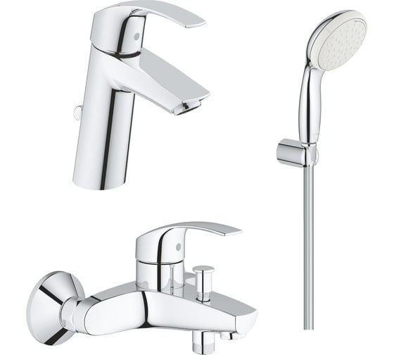 Готовый комплект для ванной комнаты GROHE Eurosmart, хром () 124470