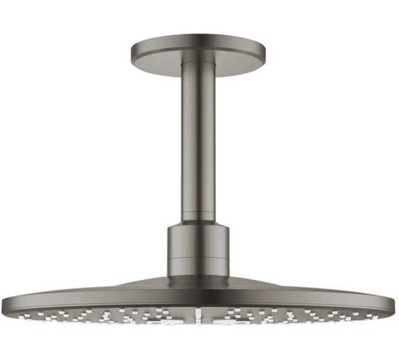 Верхний душ Grohe Rainshower 310 SmartActive с душевым кронштейном, 2 режима, 142 мм, сатиновый графит 26477MG0