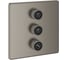 Внешняя часть переключателя потоков Grohe Grohtherm SmartControl на 3 положения, квадратная, сатиновый графит 29127MG0 1