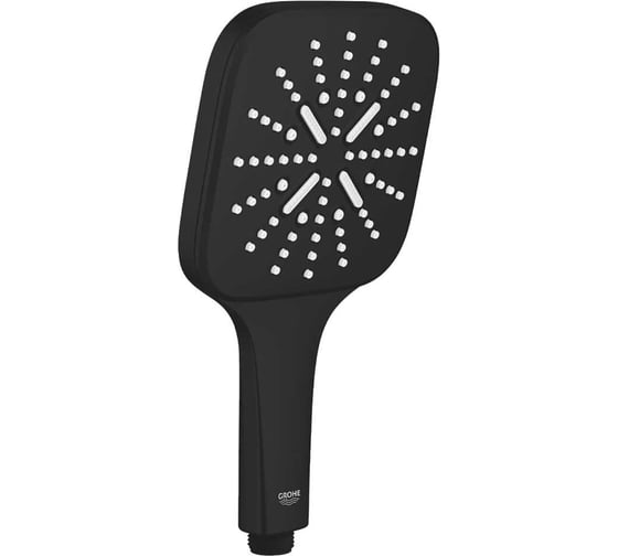 Ручной душ Grohe Rainshower SmartActive 130 Cube 8.5 л/мин, 3 режима, матовый черный 265822430