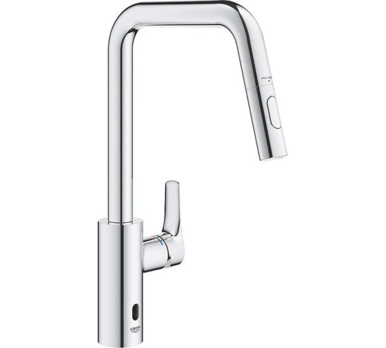 Смеситель для мойки инфокрасный Grohe Eurosmart с выдвижной лейкой, хром 1012350000