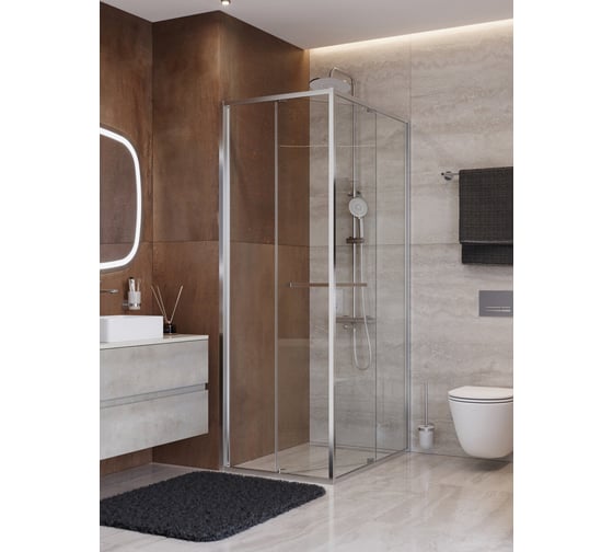 Душевой уголок Cezares LUX-AH-FS-1-80/90-C-CR