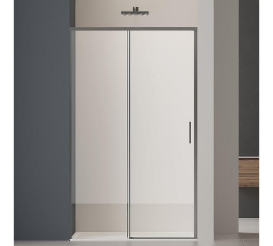Душевая дверь Софт 2 (Soft 2) VINCEA 1300, вороненая сталь, стекло прозрачное, VDS-3SO2130CLGM