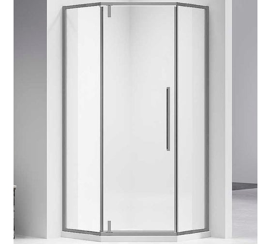 Душевой уголок Слим-Н (Slim-N) VINCEA 900x900, вороненая сталь, стекло прозрачное, VSP-4SN900CLGM