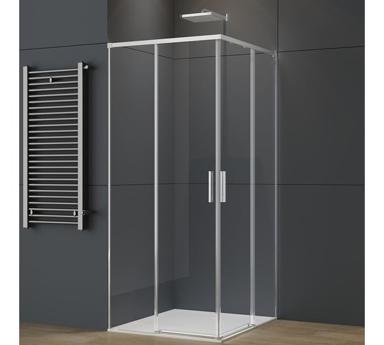 Душевой уголок VINCEA (софт 2 (Soft 2), 800x800), хром, стекло прозрачное, VSS-3SO2800CL