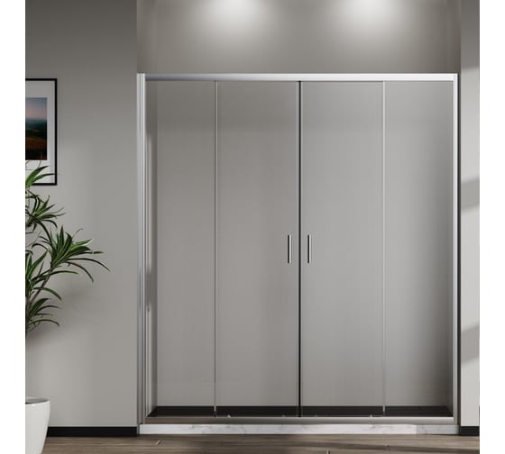 Душевая дверь Сити (City) VINCEA 1700, хром, стекло прозрачное, VDS-5CT2170CL