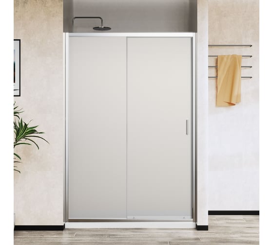 Душевая дверь Сити (City) VINCEA 1500, хром, стекло текстурное, VDS-5CT150MT