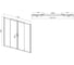 Душевая дверь Сити (City) VINCEA 1700, черный, стекло прозрачное, VDS-5CT2170CLB 3