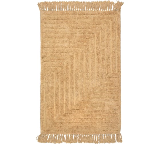 Ковер Zenfort Прованс Зигзаг с кистями, хлопок, 50x80 см, капучино 107276