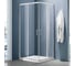 Душевое ограждение SANTREK AQUA Lea- CR-900-C-Brushed 900x900x1850, Г-образное, прозрачное стекло 5 мм, профиль сатин 328184 1