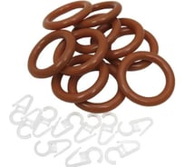 Кольцо для карниза Beroma 50 мм, 12 шт, коричневый 07711419