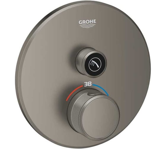 Внешняя часть термостата для душа Grohe Grohtherm SmartControl на 1 потребителя, сатиновый графит 29118MG0 1