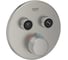 Внешняя часть термостата для душа Grohtherm SmartControl Grohe на 2 потребителя, сатиновая сталь 29119MS0 1