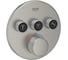 Внешняя часть термостата для душа Grohtherm SmartControl Grohe на 3 потребителя, круглая, сатиновая сталь 29121MS0 1
