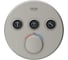 Внешняя часть термостата для душа Grohtherm SmartControl Grohe на 3 потребителя, круглая, сатиновая сталь 29121MS0 2