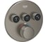 Внешняя часть термостата для душа Grohtherm SmartControl Grohe на 3 потребителя, круглая, сатиновый графит 29121MG0 1