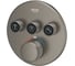Внешняя часть термостата для душа Grohtherm SmartControl Grohe на 3 потребителя, круглая, сатиновый графит 29121MG0 4
