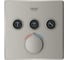 Внешняя часть термостата для душа Grohtherm SmartControl Grohe на 3 потребителя, сатиновая сталь 29126MS0 2