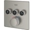 Внешняя часть термостата для душа Grohtherm SmartControl Grohe на 3 потребителя, сатиновая сталь 29126MS0 3