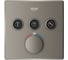 Внешняя часть термостата для душа Grohe Grohtherm SmartControl на 3 потребителя, сатиновый графит 29126MG0 2