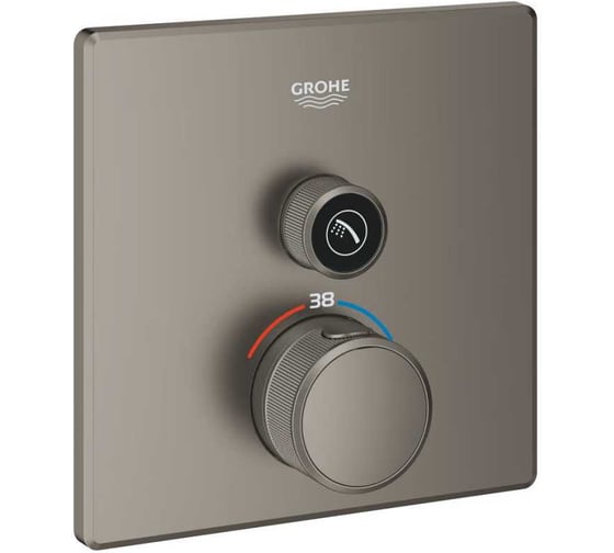 Внешняя часть термостата для душа Grohe Grohtherm SmartControl, сатиновый графит 29123MG0 1