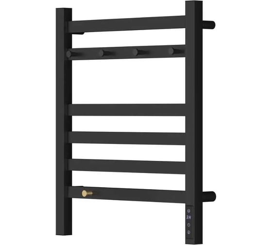 Полотенцесушитель электрический Reflexion home REFLEXION Ордос 600x500, черный матовый, 5 крючков RXT106050BL 1