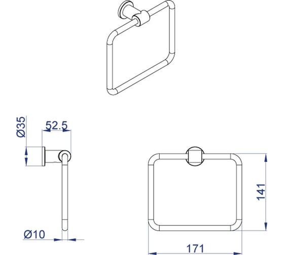 Полотенцедержатель Azario FORNY AZ-88311A 00075486