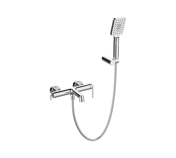 Смеситель для ванны и душа BelBagno с ручным душем, шлангом и держателем ACQUA-VASM/DFS-CRM
