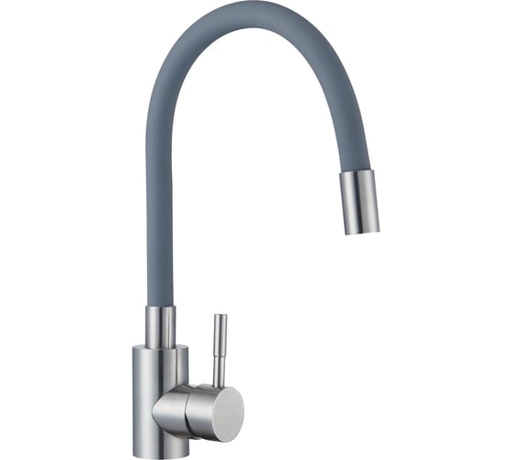 Смеситель для кухонной мойки RUSH Simple с гибким изливом, серый SUS7335-61Grey