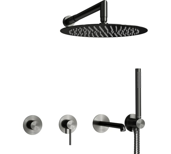 Встраиваемый комплект для ванны с верхней душев WasserKraft Мюриц (Muritz) A9851.98DVR3.019.116.444.010.137.443GR