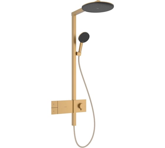 Душевая система Hansgrohe Raindance Alive S Showerpipe 300 1jet с термостатом ShowerSelect Comfort, шлифованная бронза 24582140
