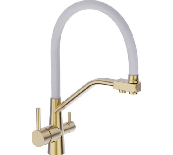 Кухонный смеситель Weissgauff WKF3422 Gold/White PureWater 442126
