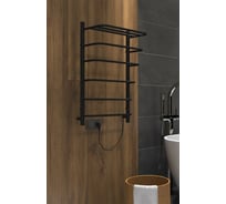 Полотенцесушитель INDIGO Hit (electro) 80/50 (скрытый монтаж, универсальное подключение R/L, черный муар) LHE80-50BRR