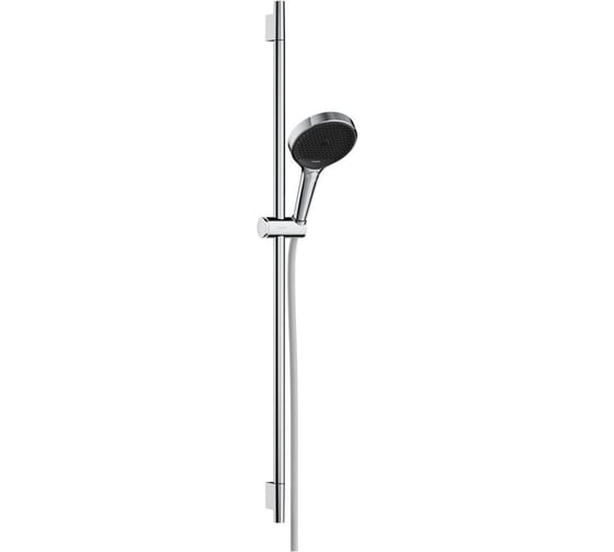 Душевой набор Hansgrohe Rainfinity 130 3jet со штангой S Puro 90 см, держателем-слайдером и текстильным шлангом Designflex 160 см, хром 28743000
