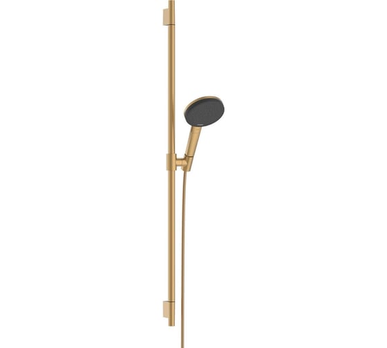 Душевой набор Hansgrohe Raindance Alive Select S 125 3jet EcoSmart со штангой Unica S Puro, шлифованная бронза 24603140