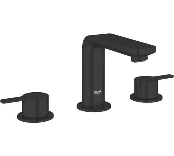 Смеситель для раковины Grohe Lineare на 3 отверстия, M-size, матовый черный 203042431