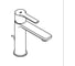 Смеситель для раковины Grohe Lineare с донным клапаном, S-Size, холодный рассвет глянец 32114GL1 5