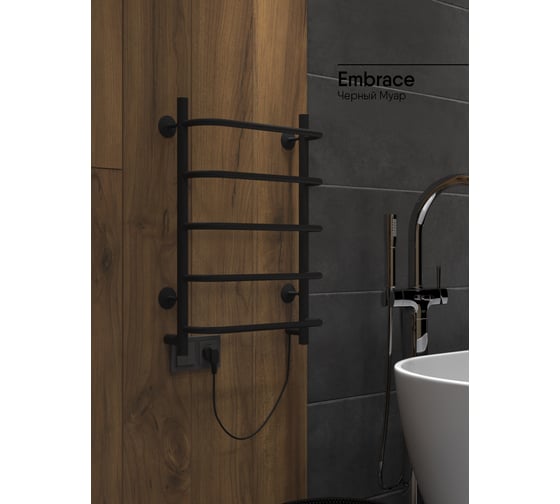 Полотенцесушитель INDIGO Embrace без полки (electro) 60/40 скрытый монтаж, универсальное подключение R/L LCEE60-40BRR