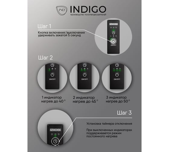 Полотенцесушитель INDIGO Attic (electro) 80/50 таймер, скрытый монтаж, универсальное подключение R/L LСLATCE80-50MGRt