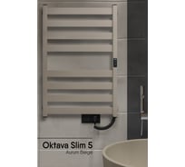 Полотенцесушитель INDIGO Oktava Slim 5 electro 80/50 таймер, скрытый монтаж, универсальное подключение R/L LСLOKS5E80-50ABERt