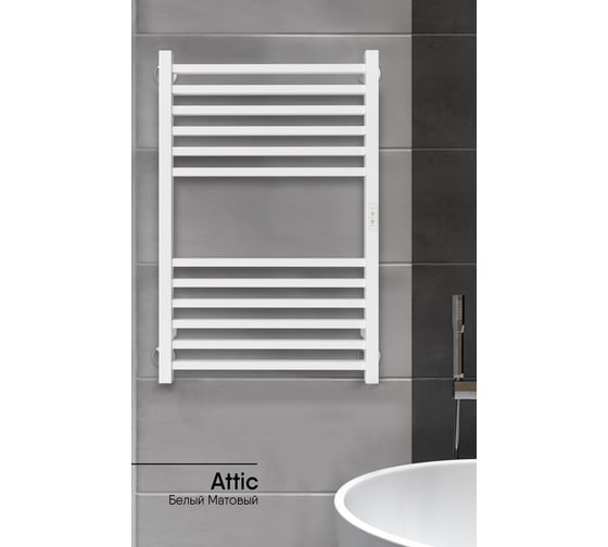 Полотенцесушитель INDIGO Attic electro 80/50 таймер, скрытый монтаж, универсальное подключение R/L LСLATCE80-50WMRt